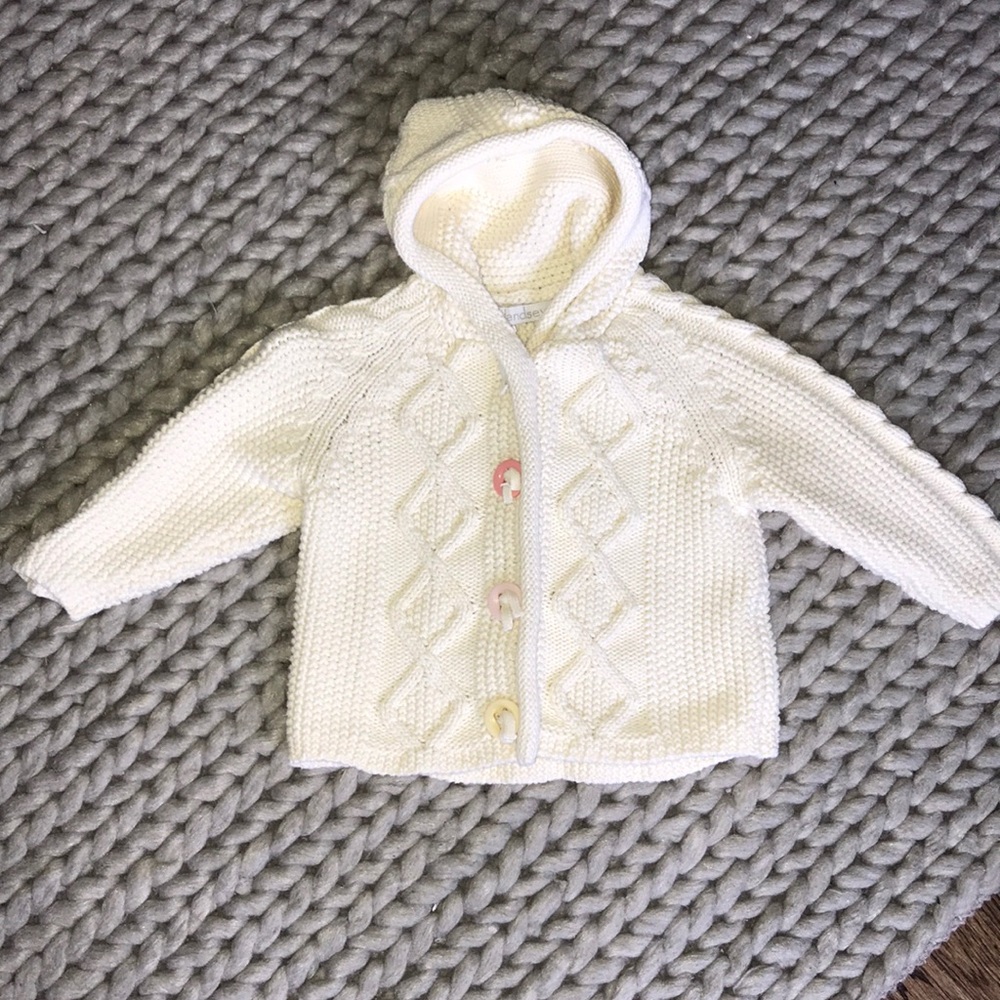 Cable cardigan sweater